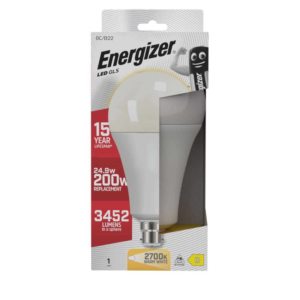 S Energizer Led Gls B Bc Lm W K Warm White