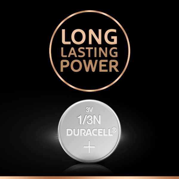 S425 DURACELL DL1/3N (CR1/3N) 3V LITHIUM, PACK OF 1